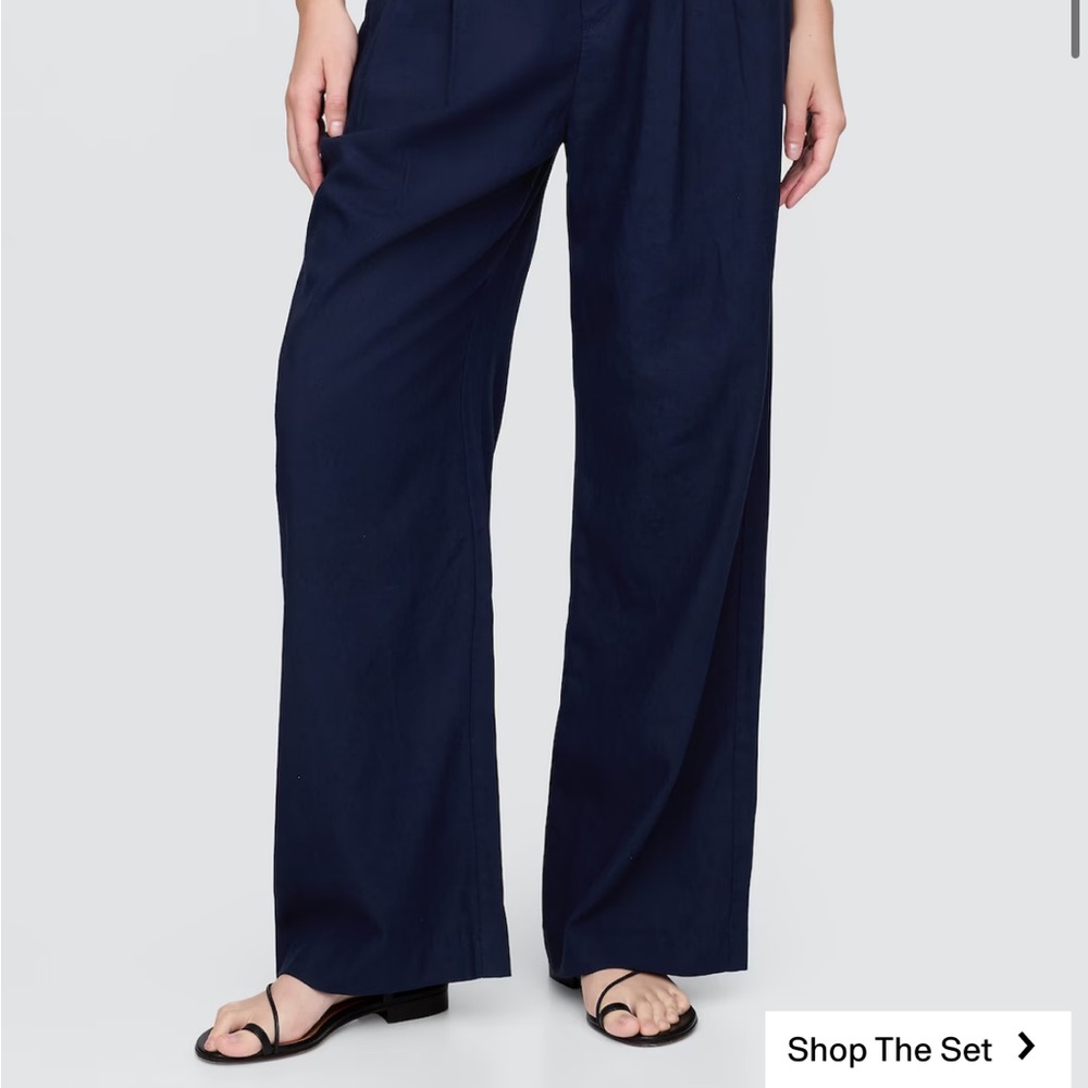 Gap High Rise Stride Wide-Leg Linen Pants – Size 14